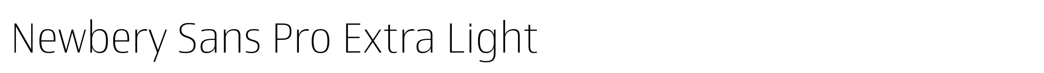 Newbery Sans Pro Extra Light image